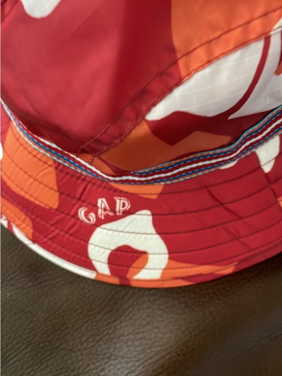 GAP Red Floral Bucket Hat with Orange Accents - Picture 3 of 8